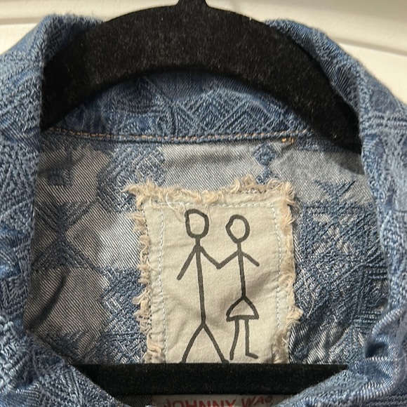 Johnny Was Blue Jean Jacket with Embroidered Details - Picture 2 of 9